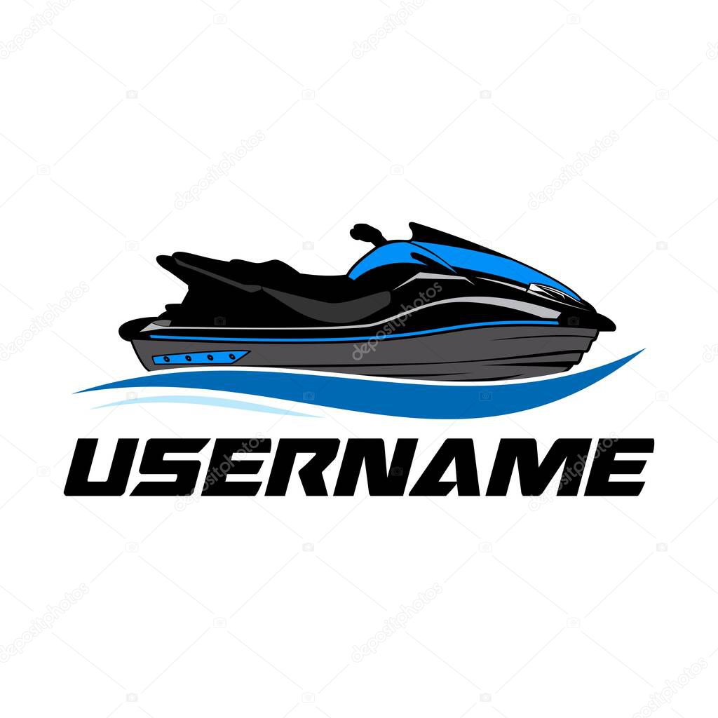 Boat speed logo design  icon vector