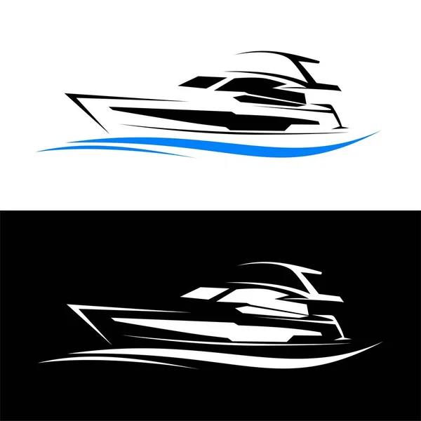 Yacht Lusso Logo Vettore Progettazione — Vettoriale Stock