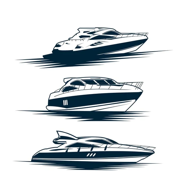 Luksusowe Jachty Wektor Projektowania Logo — Wektor stockowy