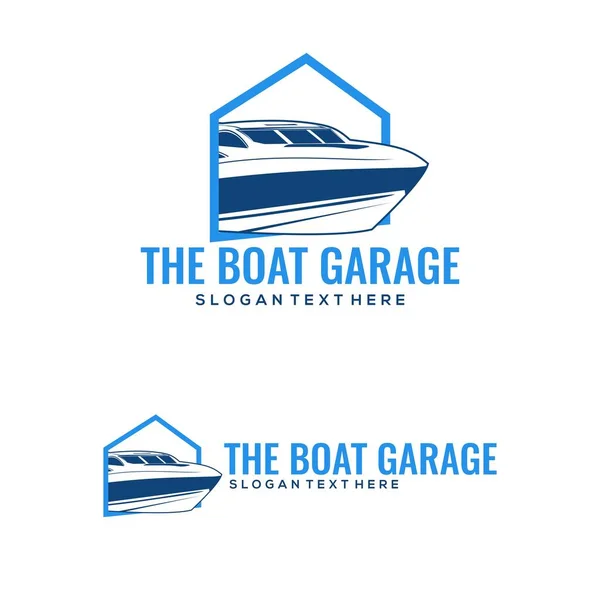 Iates Luxo Garagem Logotipo Vetor Design —  Vetores de Stock