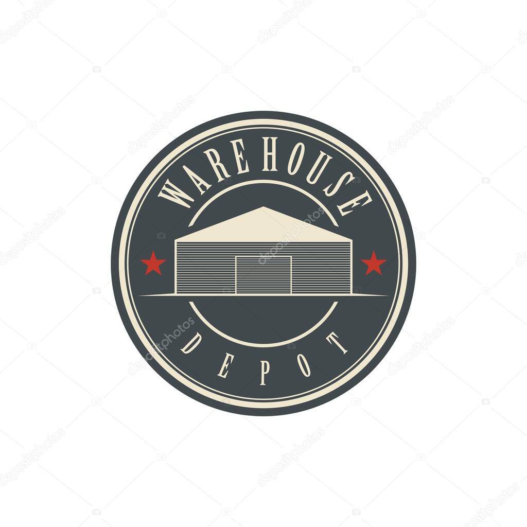 Warehouse logo design icon vector
