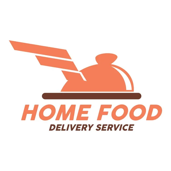 Home Food Delvery Serviço Logotipo Vetor —  Vetores de Stock