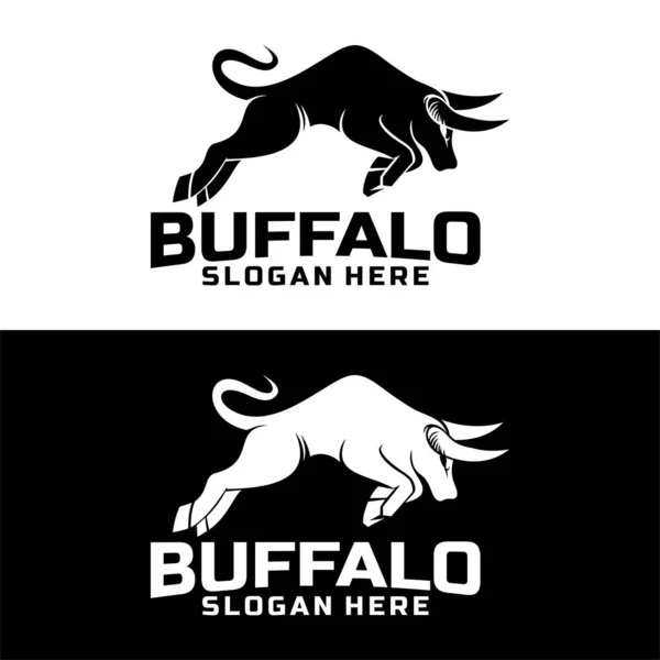 Buffalo Design Logo Vecteur Caractère — Image vectorielle