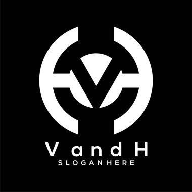 V H harfi logo DESIGNS BÖLÜMÜ VECTOR