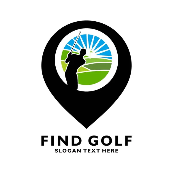 Golf Play Σχεδιασμό Λογότυπο Διάνυσμα — Διανυσματικό Αρχείο