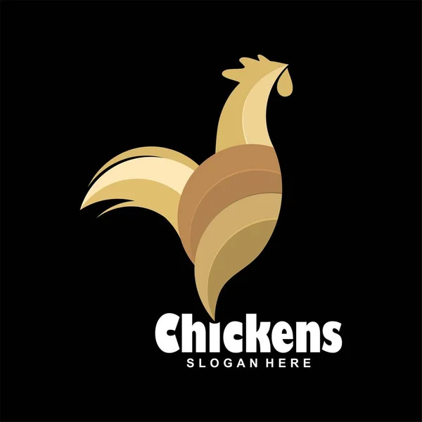 Poulet Logo Icône Design Vecteur — Image vectorielle