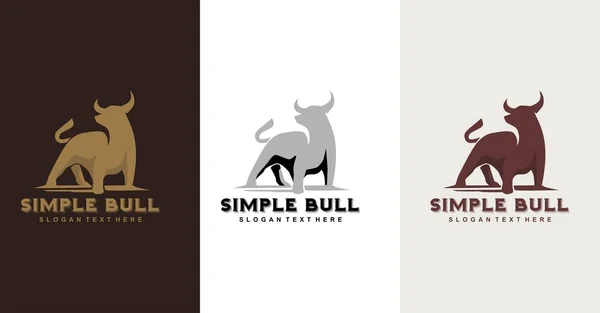 Bull Marque Logo Design Vecteur — Image vectorielle