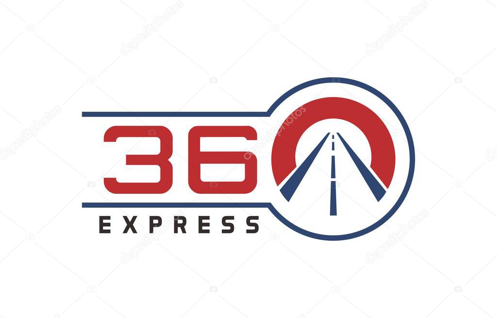 Expedition express logo brand vector