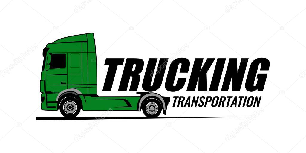 Truck brand logo design concept vector