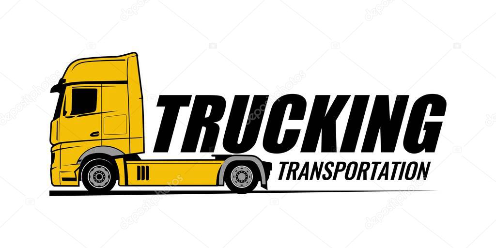 Truck brand logo design concept vector