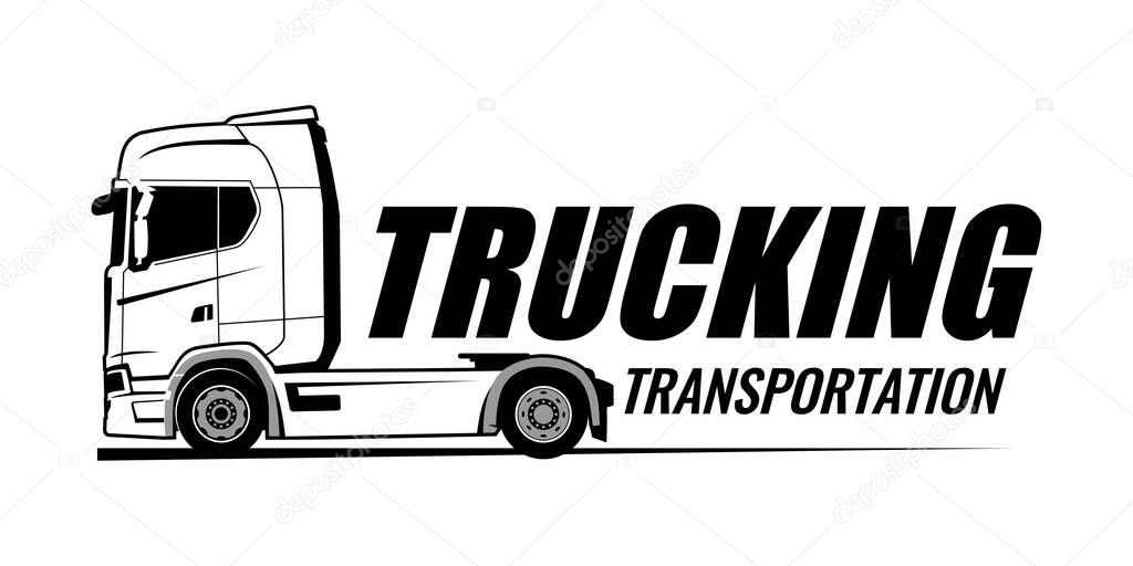 Truck brand logo design concept vector