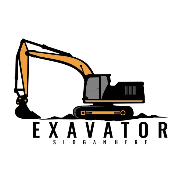 Excavadoras Logo Icono Diseño Vector — Vector de stock