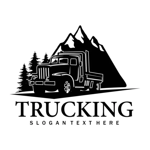 Camionnage Logo Marque Design Vecteur — Image vectorielle