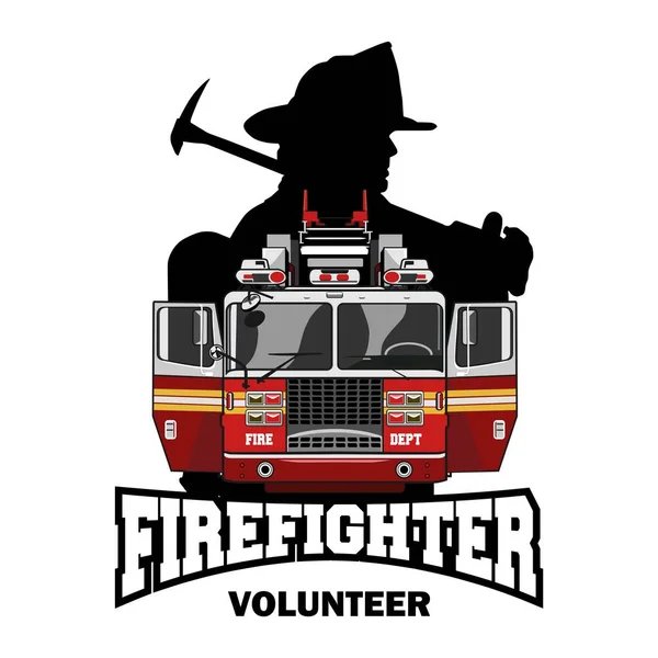 firefighter brand logo design vector