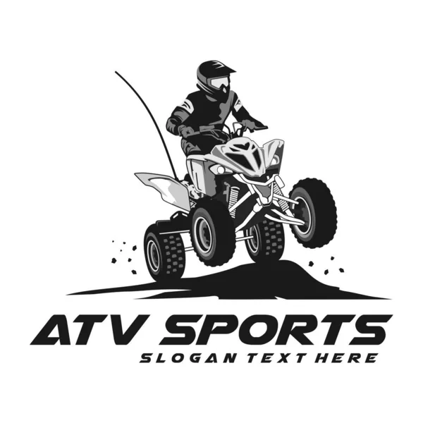 Vettore Progettazione Logo Icona Offroading Atv — Vettoriale Stock