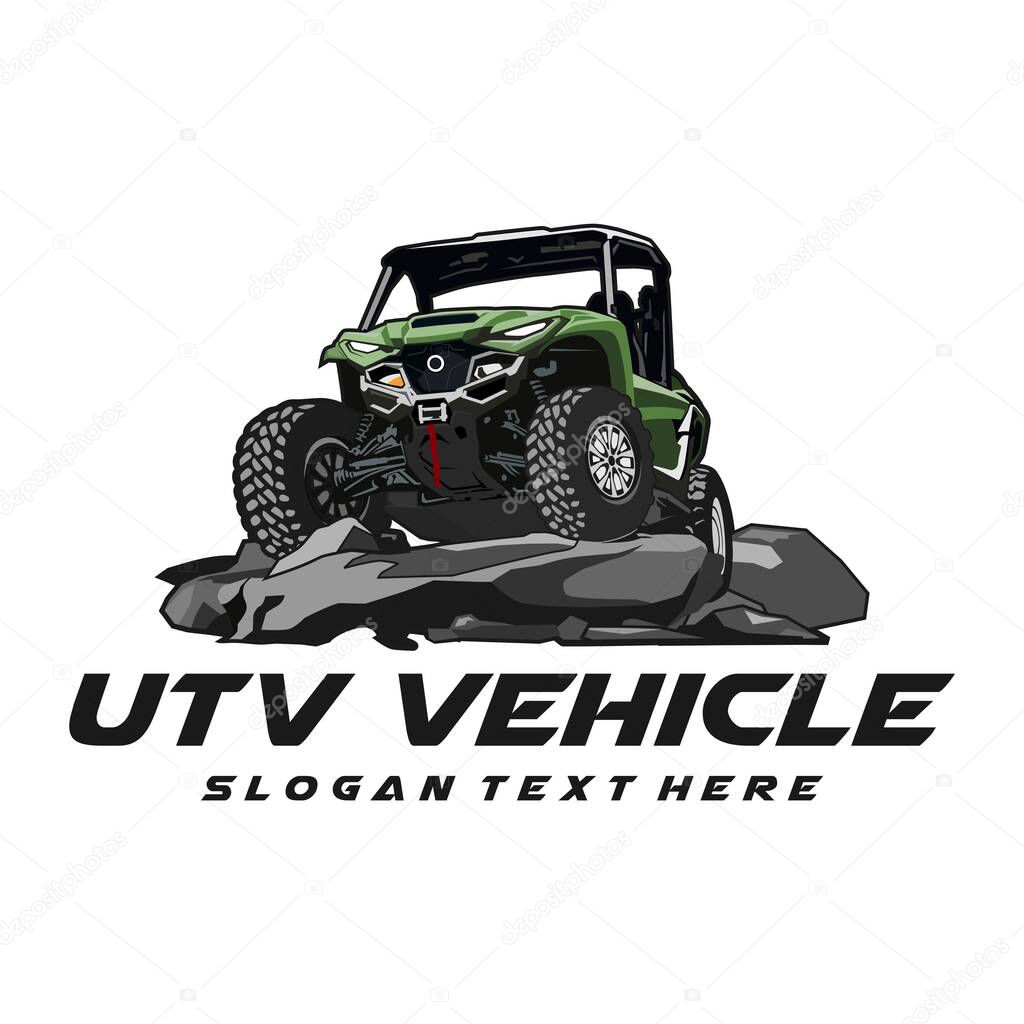 Utv logo design icon vector