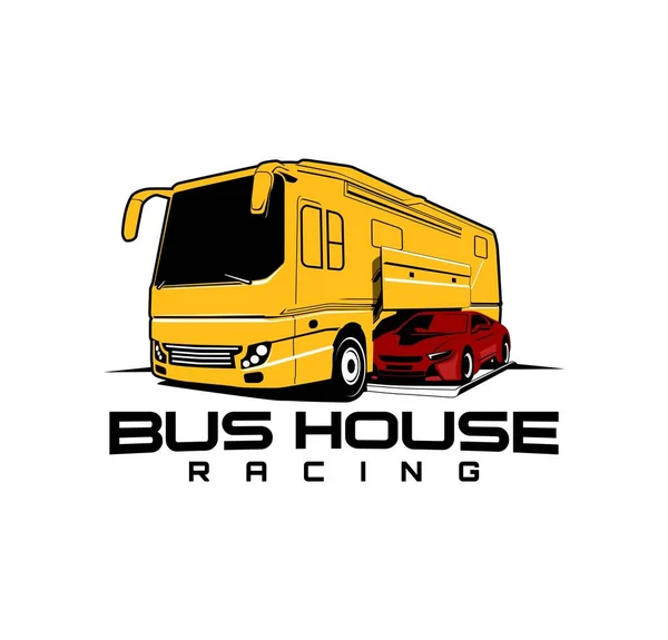 Projektowanie Logo Autobusu Wektor Ikony — Wektor stockowy