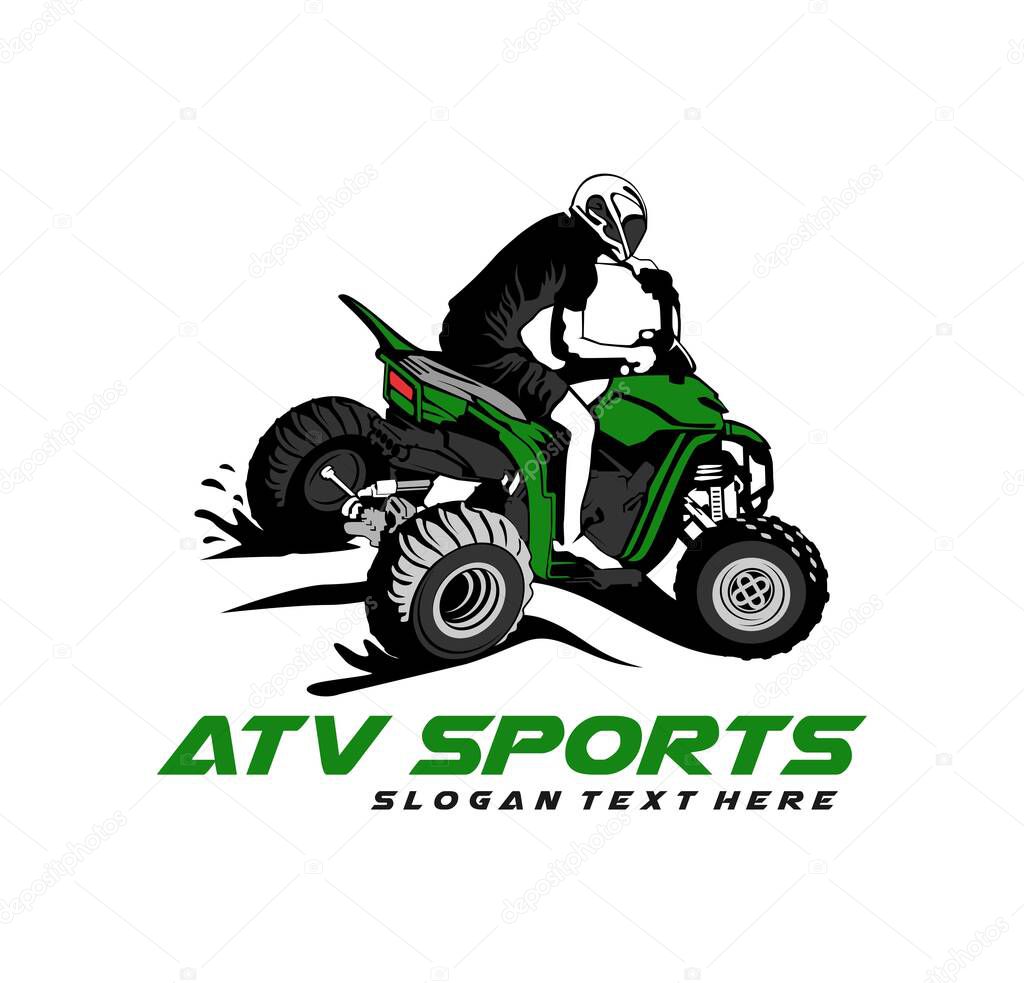Atv logo design icon vector