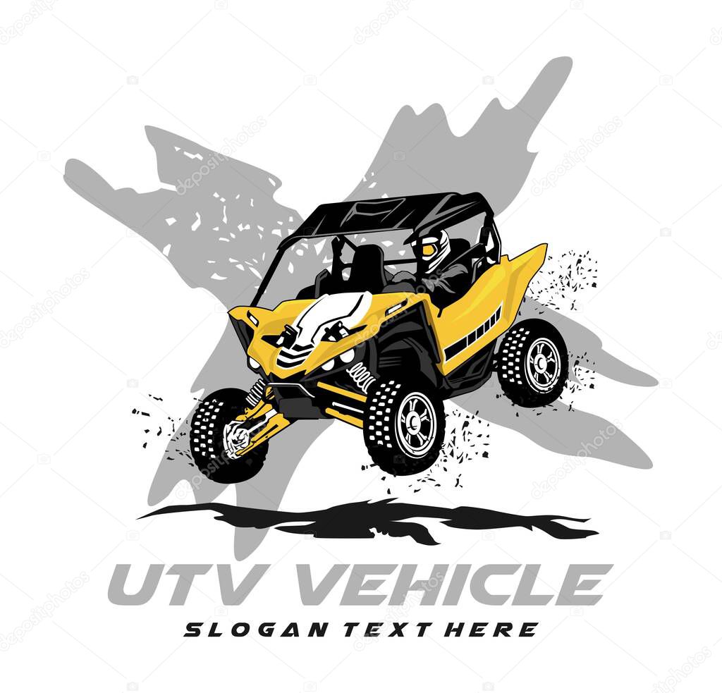 Utv logo design icon vector