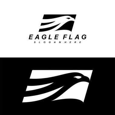 siyah ve beyaz kartal logosu tasarım sanatı