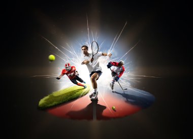Çok spor kolaj Tenis hokey Amerikan futbol