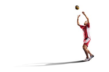 Profesyonel rağbet oyuncu üzerinde beyaz izole