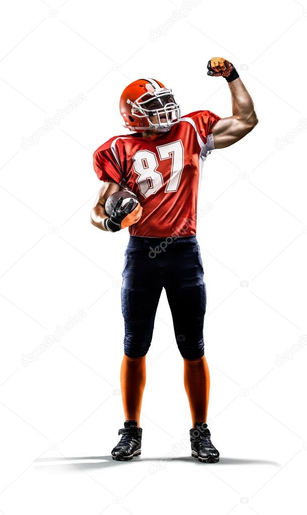 American football player in action