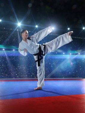 Profesyonel kadın karate avcı
