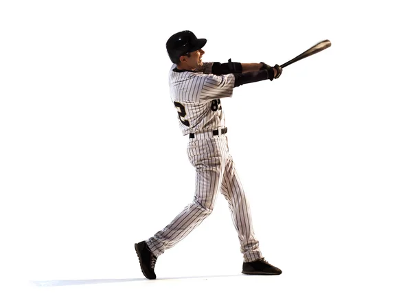 Isolated on white professional baseball player — Stock Photo, Image