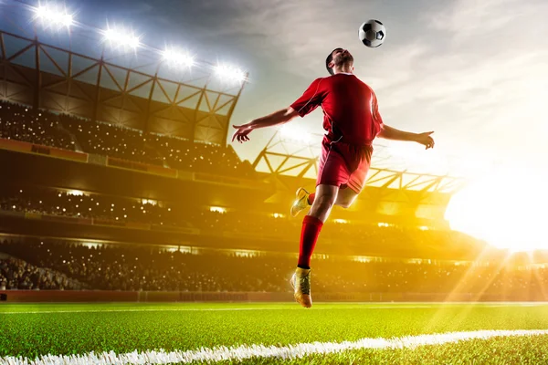 Jogador de futebol em ação — Fotografia de Stock