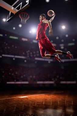 eylem kırmızı basketbol oyuncusu