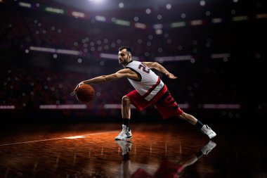 eylem kırmızı basketbol oyuncusu