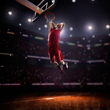eylem kırmızı basketbol oyuncusu
