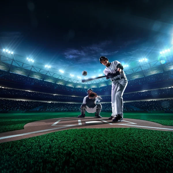 Professionell baseballspelare på grand arena — Stockfoto