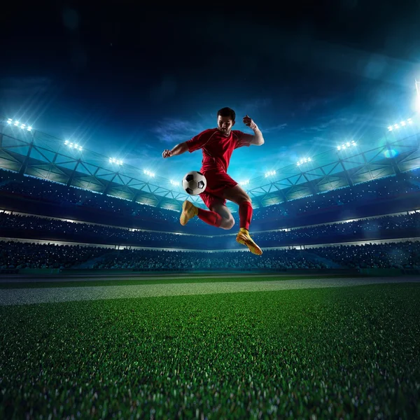 Soccer player in action Stock Image