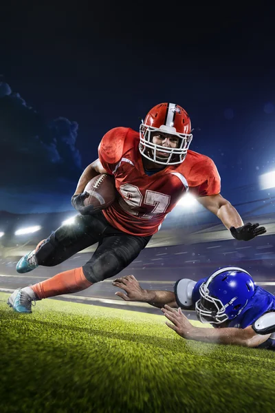 American football players in action on grand arena — Stock Photo, Image