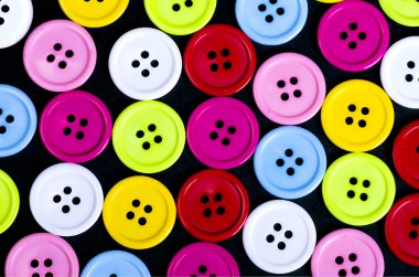 Düğmeleri dikiş, plastik düğmeler, renkli arka plan, Bu düğmeleri