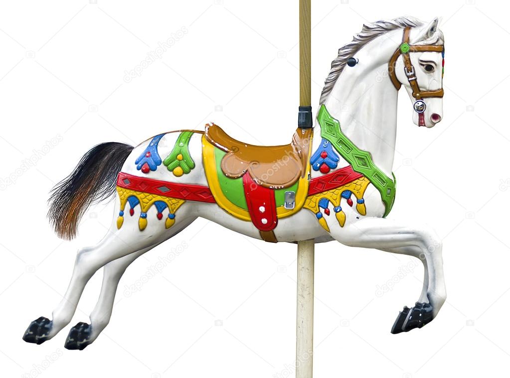 An ancient carousel horse