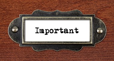 Önemli - dosya dolabı etiket