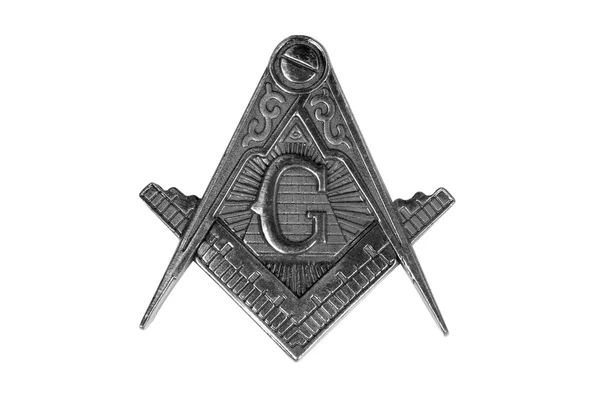 Freemasonry medal  square & compass — Stock Photo, Image