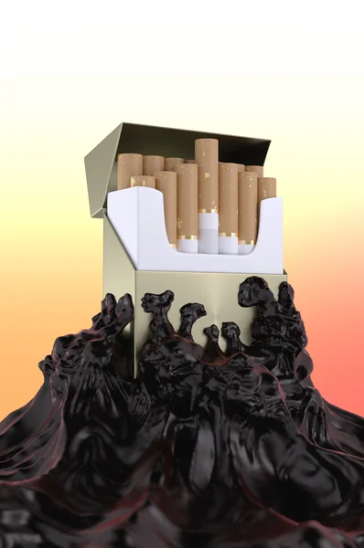 Förpackning cigaretter — Stockfoto