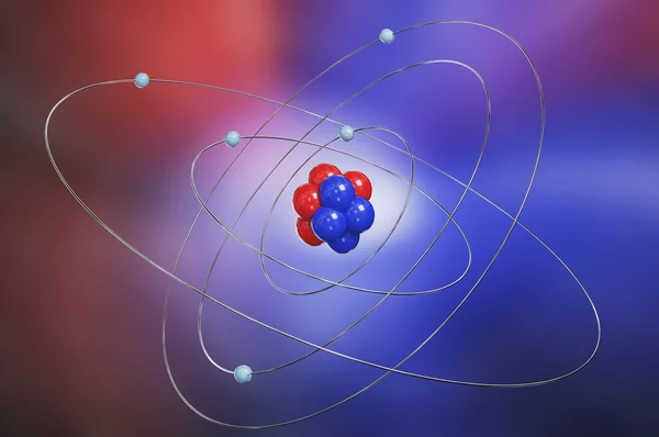 Buntes Atommodell Stockbild