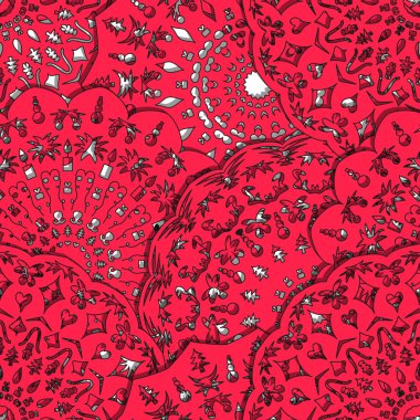 Noel tasarımı için kar taneleri ile dikişsiz desen.