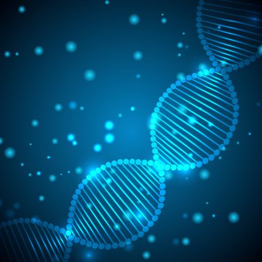 Dna zinciri ile ışık arka plan.