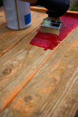 Eski ahşap arka planı boyuyorum..