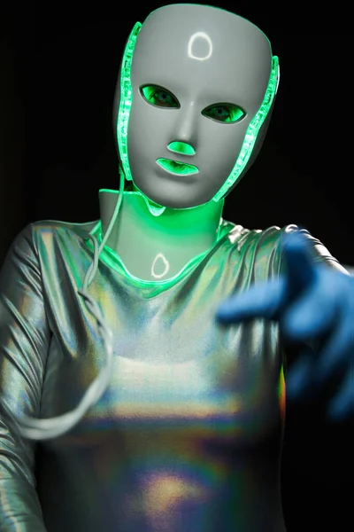 Portret futurystycznego robota. Koncepcja przyszłej technologii. — Zdjęcie stockowe