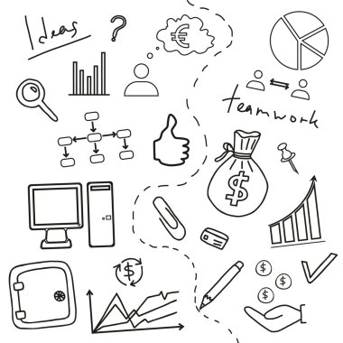 İş doddle öğeleri taslağını