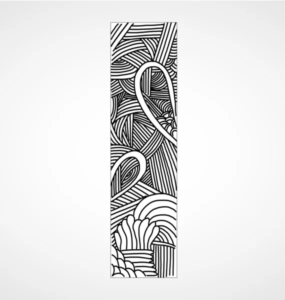 Doodle Alfabe harf "I" — Stok Vektör