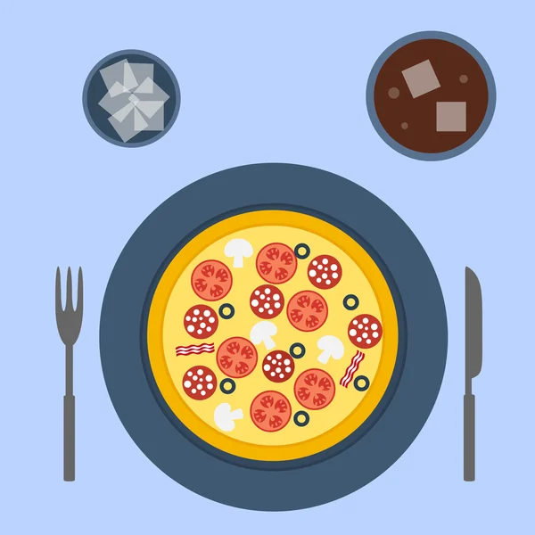 Pizza italienne — Image vectorielle