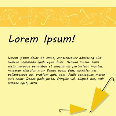 Arka plan ile sarı şemsiye